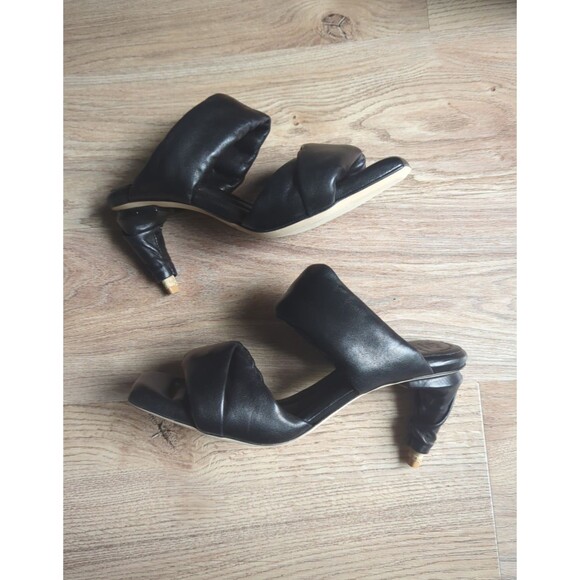 Officine Creative Padded Black Leather Covered Heel Slip On - Picture 8 of 16